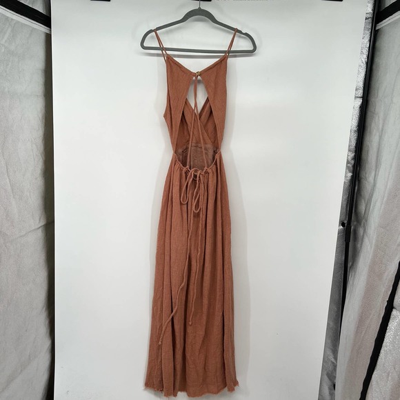 AYA Sacred Wear Open Back Elegant Dress Women's XS-M Dusty Pink Boho Bridesmaid - Picture 4 of 11